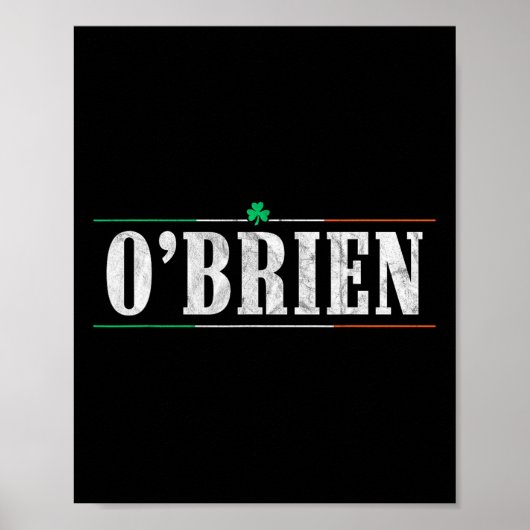 Poster Nom irlandais O'brien - Saint-Patrick journée fami (Devant)
