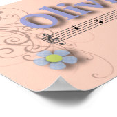 Poster Nom musical Olivia Chambre de nurserie (Coin)