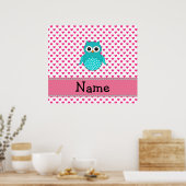 Poster Nom personnalisé chouette chouette (Cuisine)