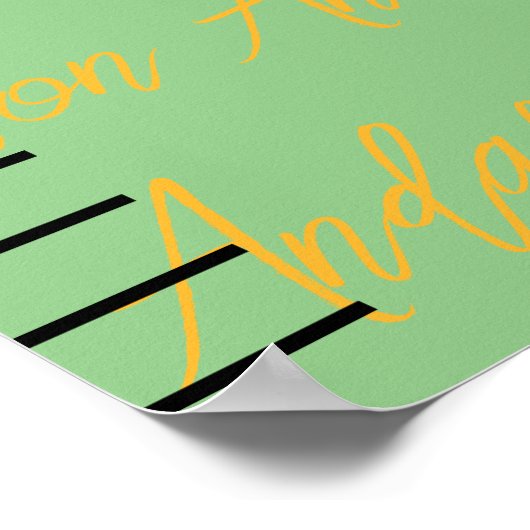 Poster Nom personnalisé Cute Baby Boy Croissance Graphiqu (Coin)