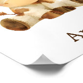 Poster Nom personnalisé Cute Nursery Décor ferme animal v (Coin)