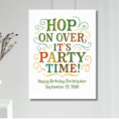 Poster Nom personnalisé Date Fête Heure Anniversaire Post