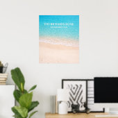 Poster Nom personnalisé de rivage océanique (Bureau à domicile)