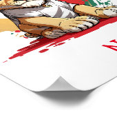 Poster Nom personnalisé du lion bébé mignon (Coin)