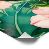 Poster Nom personnalisé Fille Nursery Baby Monkey (Coin)