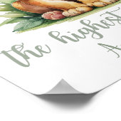 Poster Nom personnalisé Fille's Nursery Safari Lion Affir (Coin)