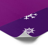 Poster Nom personnalisé Fléaux de neige pourpre de l'ours (Coin)