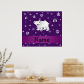 Poster Nom personnalisé Fléaux de neige pourpre de l'ours (Cuisine)