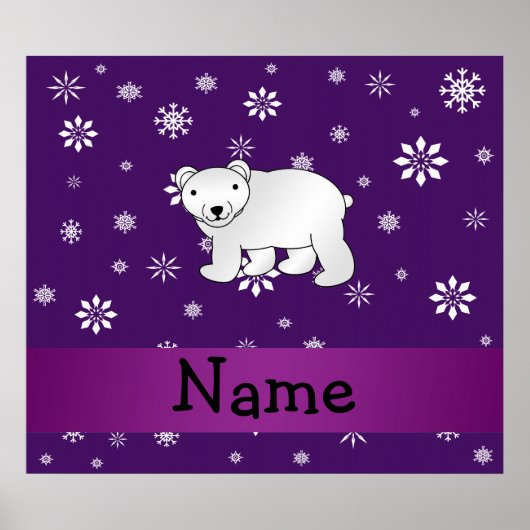 Poster Nom personnalisé Fléaux de neige pourpre de l'ours (Devant)