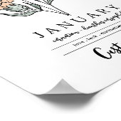 Poster Nom personnalisé Janvier Fleur Jardin de naissance (Coin)