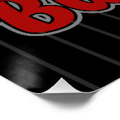 Poster NOM PERSONNALISÉ Jeu du joueur de l'équipe de base (Coin)