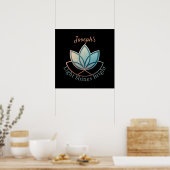Poster Nom personnalisé Lotus - [NOM] Lumière brillante (Cuisine)