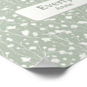 Poster Nom personnalisé Nursery Decor Farmhouse Floral (Coin)