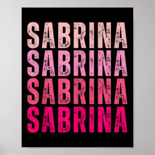 Poster Nom personnalisé Sabrina I Love Sabrina Vintage