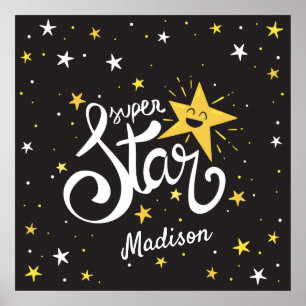 Poster Nom personnalisé Superstar