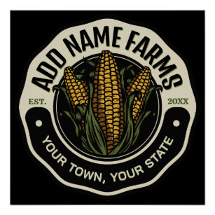 Poster Nom personnalisé Sweet Corn Garden Agricole