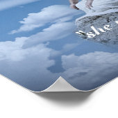 Poster Nom personnalisé Texte Lune Fille Imaginaire (Coin)