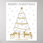 Poster Nom personnalisé unique de Noël DYI Fun Wall Art (Devant)