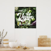 Poster Nom personnalisé Vegan (Cuisine)