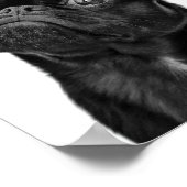 Poster Nom photo de chien de compagnie personnalisé Mur m (Coin)