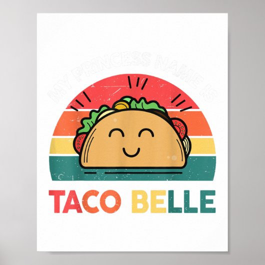 Poster Nom Princesse Taco Belle Cinco Mayo Funny Mexicain (Devant)