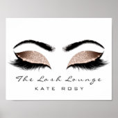 Poster Nom rose Maquillage Artiste Beauté Studio Lashes (Devant)