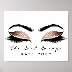 Poster Nom rose Maquillage Artiste Beauté Studio Lashes