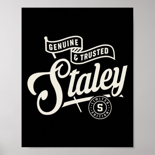 Poster Nom Staley personnalisé - Autocollant Staley (Devant)
