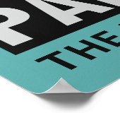 Poster Nom, texte et couleur personnalisés Camper Van pos (Coin)