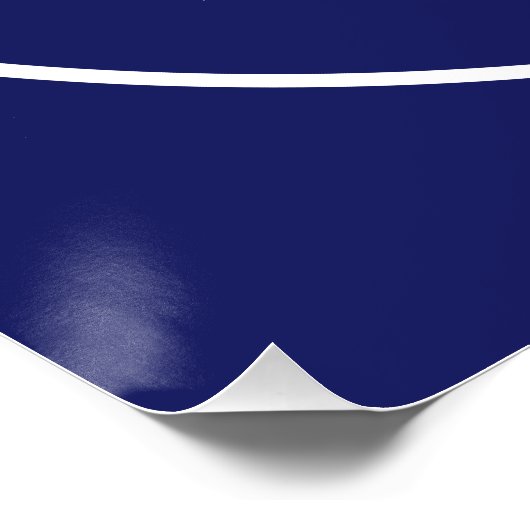 Poster Nom unique et Modèle monographique | Bleu Marine (Coin)