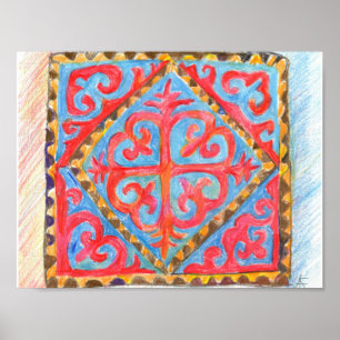 Poster Nomadic wisdom. Traditional art of Central Asia