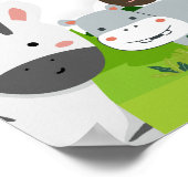 Poster Nombre comportant de mignons animaux (Coin)