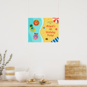 Poster Nombre de bosses été Anniversaire Bienvenue (Cuisine)