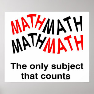 Poster Nombre de mathématiques