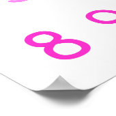 Poster Nombre rose Zéro à Dix 0 à 10 Salle d'enseignement (Coin)