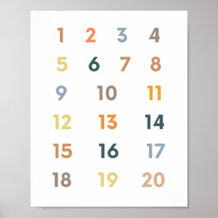 Poster Nombres 1-20