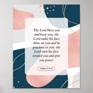 Poster Nombres 6:24-26 Que le Seigneur vous bénisse et vo