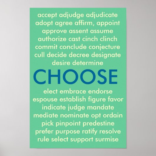 Poster Nombreuses façons de choisir (Devant)