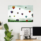 Poster Nombreux Ballons à air chaud (Bureau à domicile)