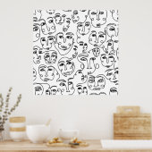 Poster Nombreux visages (Cuisine)