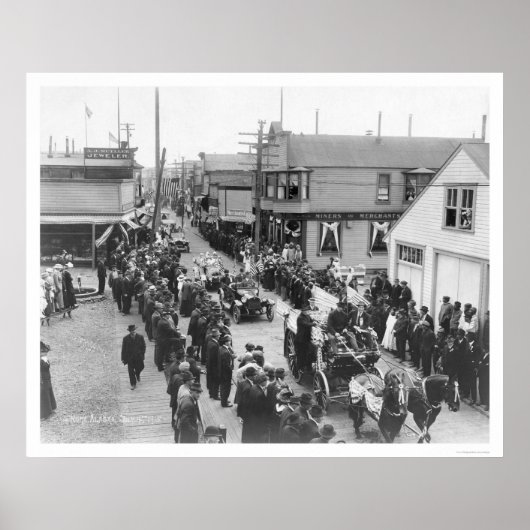 Poster Nome, Alaska 4 juillet Parade 1915 (Devant)