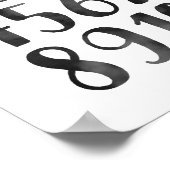 Poster Noms d'aquarelle noire Décor de pépinière éducativ (Coin)