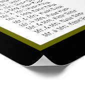 Poster Noms des monogrammes du graphique de sièges mariag (Coin)