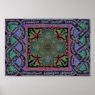 Poster Noms hébreux chrétiens celtiques de noeud de YHWH