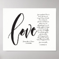 Noms personnalisés Mariage chrétien Corinthiens 13