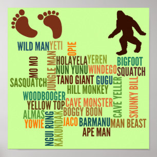 Poster Noms Pour Bigfoot