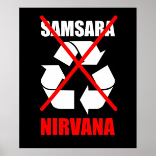 Poster Non À Samsara Allez Pour Nirvana Améliorer Votre K