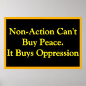Poster Non-Action Buys Oppression (Devant)
