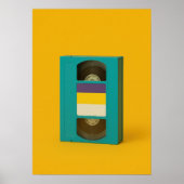 Poster Non-Binary Pride VHS Tape - Retro Pop Art (Devant)