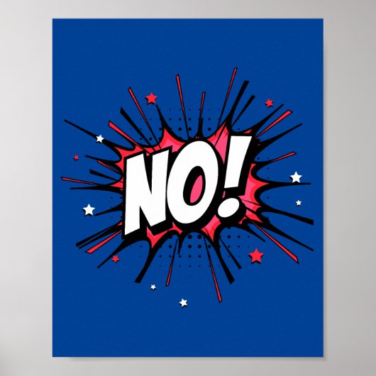 Poster Non! Dramatique Pop Art Exclamation (Devant)